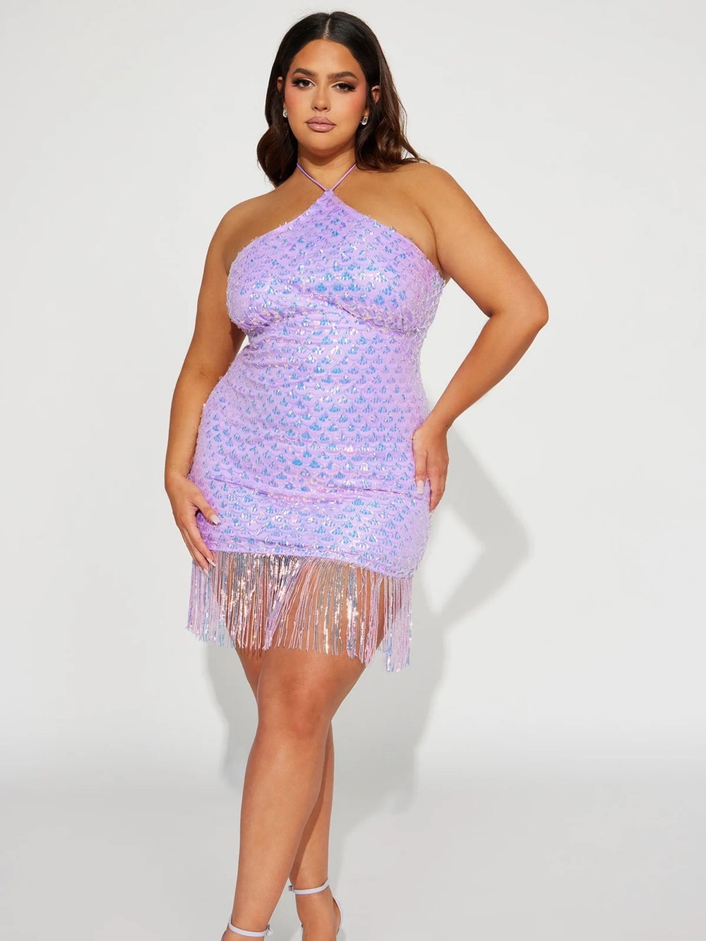 Fashion Nova Lavender ‘Vitamin Sea Sequin Mini Dress’